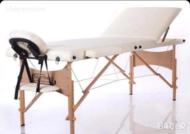 Двусекторна дървена козметична масажна кушетка - бял и черен цвят, снимка 14 - Кушетки - 53166200