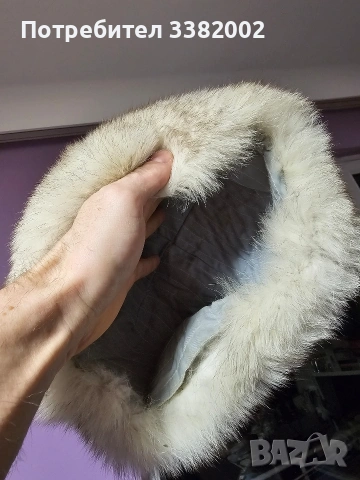 Дамска шапка бяла лисица , снимка 2 - Палта, манта - 53024269