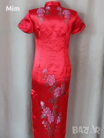 Xinxuan M Традиционна ,ориенталска,червена,бродирана рокля, снимка 3 - Рокли - 50510888