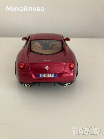 Колекционерска кола Ferrari 599 GTB Fiorano, мащаб 1:24, снимка 11 - Колекции - 46633752