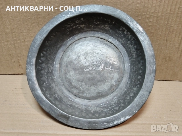 Стара Кована Медна Чиния. / НОМЕР 1622., снимка 4 - Антикварни и старинни предмети - 53670716