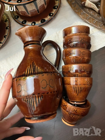 Керамични съдове с троянска шарка, снимка 5 - Антикварни и старинни предмети - 53929575