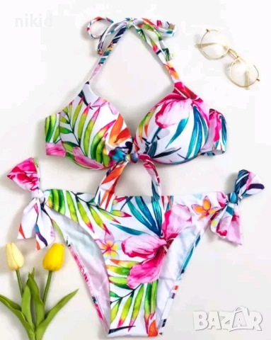 Дамски комплект сет лот бански флорални шарки, снимка 3 - Бански костюми - 51058276