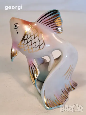 унгарска порцеланова фигура риба Hollohaza , снимка 3 - Колекции - 49812385