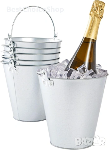 12бр. метални кофи 3L за лед/шампанско/бира/цветя, снимка 4 - Обзавеждане за заведение - 53218307