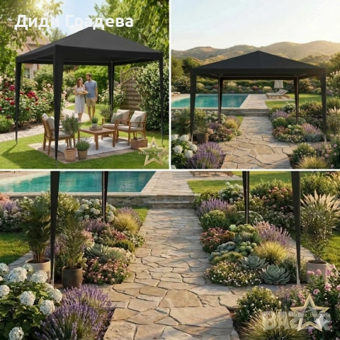 Градинска шатра тип „павилион“,, снимка 3 - Градински мебели, декорация  - 53924051