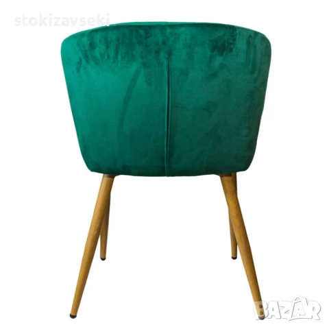 Трапезен стол, зелен цвят, снимка 3 - Столове - 51240797