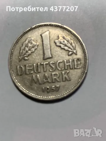 1 moneta deutche mark 1957, снимка 1 - Колекции - 48934100