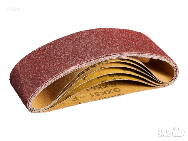 НОВИ! Комплект шкурка за лентов щлайф 6броя 75x457мм Parkside 