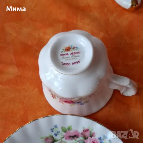 Двойни порцеланови сетове с цветя, снимка 5 - Чаши - 50112952