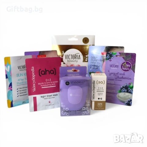 Подаръчна торбичка с козметика за лице и тяло – AHA грижа и блясък, снимка 2 - Козметика за лице - 54106191