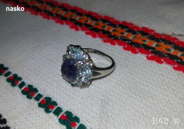 Дамски пръстен с циркони, снимка 4 - Антикварни и старинни предмети - 46445727