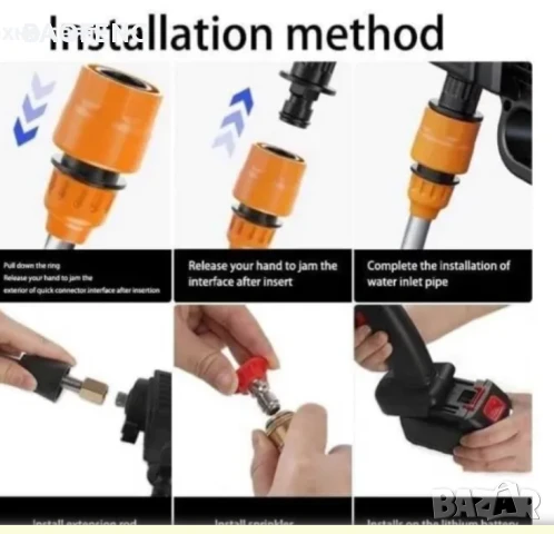 ТОП ЦЕНА АКУМУЛАТОРНА ВОДОСТРУЙКА за кола дом градина 30 bar, снимка 5 - Други инструменти - 50574885