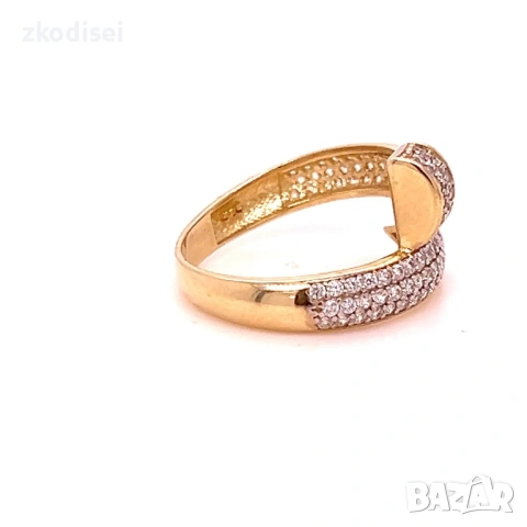 Златен дамски пръстен Cartier 3,31гр. размер:56 14кр. проба:585 модел:36907-5, снимка 2 - Пръстени - 53607857