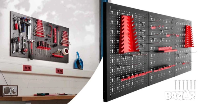 Mетална стена за инструменти / Поставка за инструменти / Табло за инструменти, снимка 6 - Други инструменти - 53233567