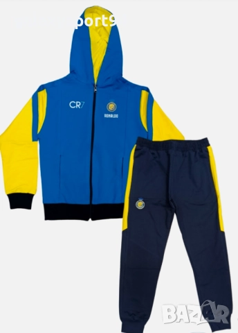 Детски Анцуг Роналдо Ал Насър 2026г Син цвят Кристиано Роналдо Памучен