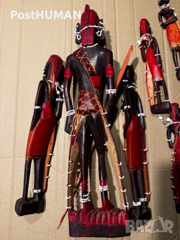 Африкански дървени фигури - Статуетки, снимка 4 - Колекции - 51533150