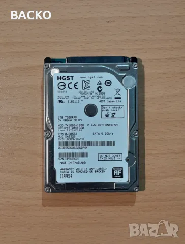 Хард диск 2,5" HGST  1TB, снимка 1 - Твърди дискове - 46801234