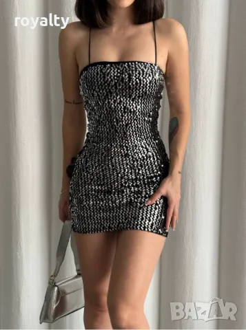 Дамска рокля с пайети, снимка 3 - Рокли - 50266470