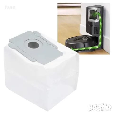 Комплект от 5 торби за прах за прахосмукачка робот, съвместима с iRobot Roomba S9 i7 i7+ E5 E6 E7, снимка 2 - Прахосмукачки - 49974323