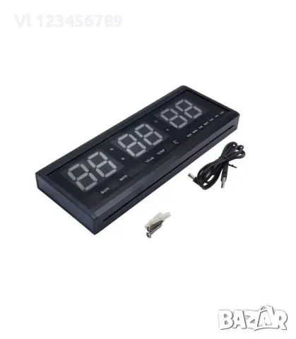 ОГРОМЕН LED ЕЛЕКТРОНЕН ЧАСОВНИК TingiAng: TL-4819, снимка 2 - Стенни часовници - 50669938