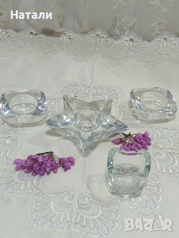 кристални свещници, снимка 1 - Декорация за дома - 45415603