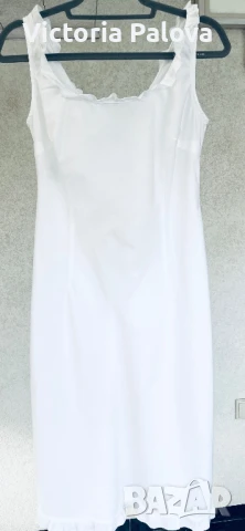 Бяла рокля BENETTON, памук