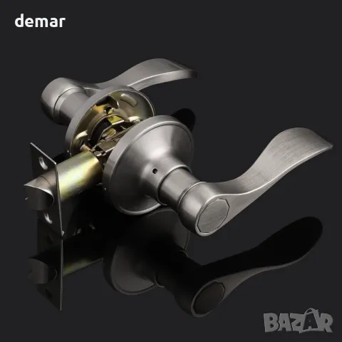 Probrico 3 комплекта дръжки за проходни врати, без ключ, цвят полиран никел, снимка 7 - Други стоки за дома - 49707851