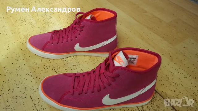 Дамски розови кецове NIKE PRIMO COURT MID SUEDE р-р 38,5, снимка 7 - Кецове - 47244795