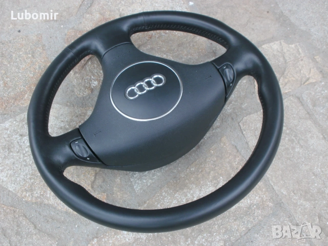 Трилъчев волан Ауди А3,А4,А6 - оригинален - кожен - мулти !, снимка 6 - Части - 54247692
