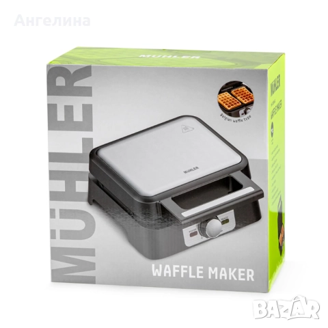 Уред за гофрети белгийска вафла Muhler MHT-1666WXL, 1600W, снимка 9 - Гофретници - 52926926