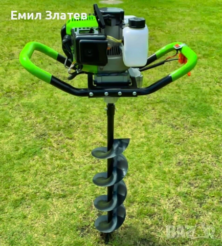 Бензинов свредел Тайга 74cc с комплект свредло 150 мм, снимка 4 - Други инструменти - 52615696