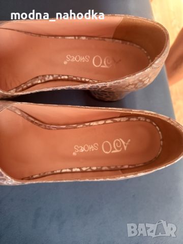 Дамски обувки от естествена кожа, снимка 3 - Дамски обувки на ток - 46116580