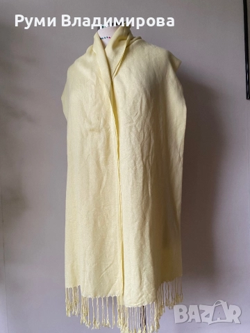 Светлозелен и бледожълт шал/ различни видове, снимка 8 - Шалове - 50106959