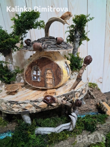Къщичка на дърво-ръчна изработка., снимка 16 - Декорация за дома - 52339110