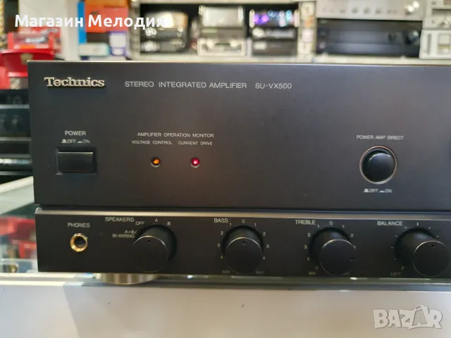 Усилвател Technics SU-VX500 Две по 100 вата на 4 ома. В отлично техническо и визуално състояние., снимка 3 - Ресийвъри, усилватели, смесителни пултове - 47976886