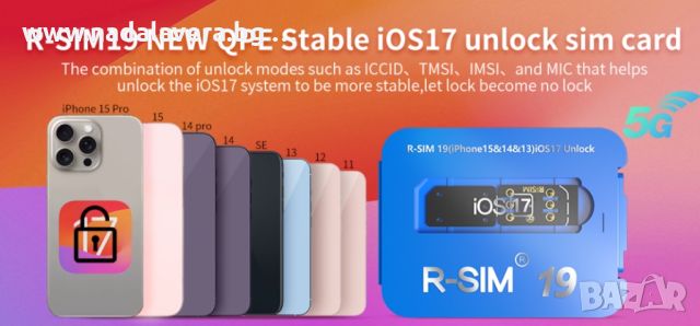 Турбо сим карта R-SIM 19 Отключва UNLOCK Apple iPhone айфон от 6S до 15ProMax, снимка 2 - Аксесоари за Apple - 39575450