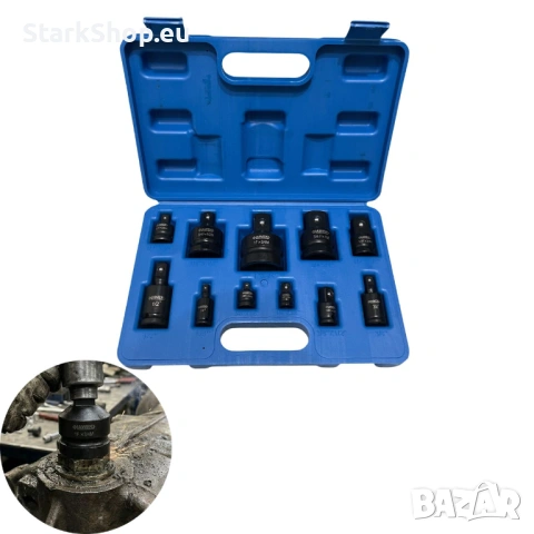 Ударни адаптери – преходници и карета за гедоре 11 части HAWEK, снимка 2 - Други инструменти - 53865750