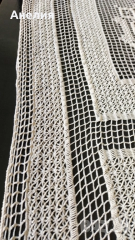 Покривка много голяма ръчно изплетена , снимка 6 - Покривки за маси - 52099758