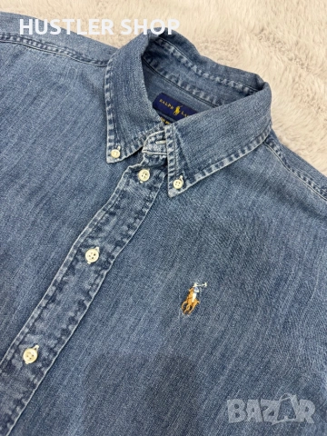 Мъжка дънкова риза RALPH LAUREN. Размер L, снимка 4 - Ризи - 54150065