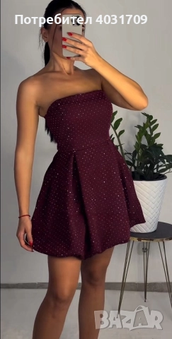 Рокля с камъни , снимка 2 - Рокли - 52795458