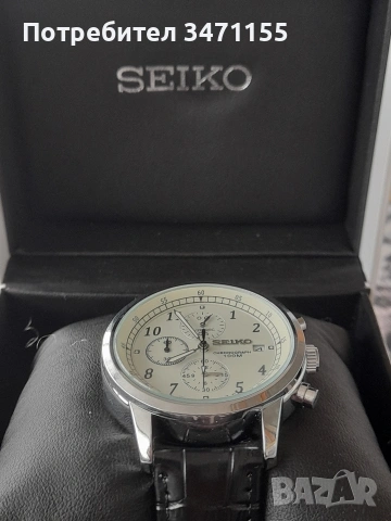 Кварцов мъжки хронограф Seiko, снимка 5 - Мъжки - 53151515