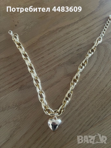 Масивно колие " Сърце " , снимка 6 - Колиета, медальони, синджири - 54148281