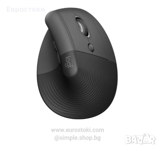 Вертикална ергономична мишка Logitech Lift Vertical, Bluetooth или Logi Bolt USB връзка, снимка 1