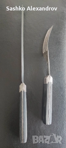 Рядка антикварна двойка (нож и вилица) L.F. STÅHLBERG & CO (Eskilstuna) – ок. 1910 г. , снимка 4 - Антикварни и старинни предмети - 54089765