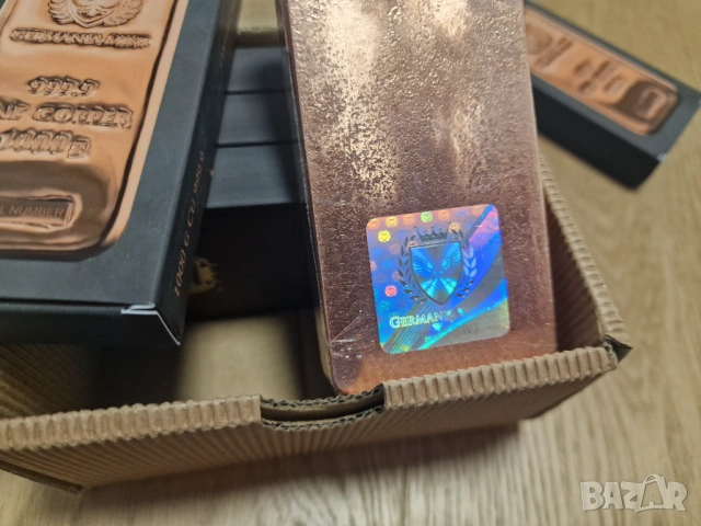 Медно инвестиционно кюлче Germania Mint – 1 kg, снимка 3 - Нумизматика и бонистика - 53915875