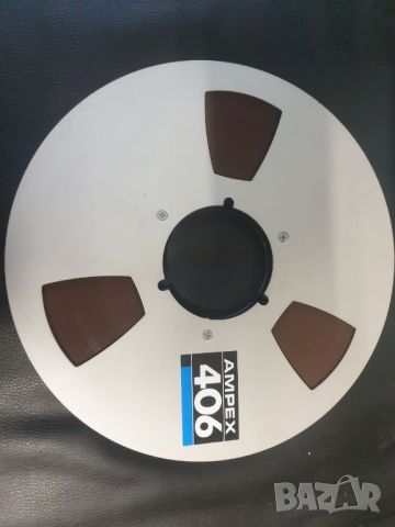 26,5см. 10,5"  метална магнетофонна ролка Ampex. С лента и кутия. В много добро състояние. , снимка 3 - Други - 45572095