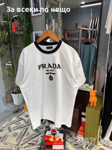 Prada Мъжка Памучна Тениска👕Мъжка Блуза С Къс Ръкав Прада - Различни Цветове Код SK1177, снимка 2 - Тениски - 53969183