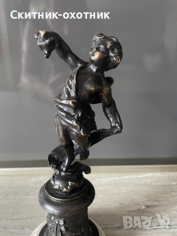 Антикварна бронзова статуетка, снимка 3 - Антикварни и старинни предмети - 53221442