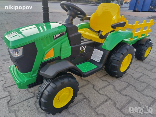 TEXAS акумулаторен трактор с ремарке RANCHER зелен, снимка 8 - Детски велосипеди, триколки и коли - 53569733
